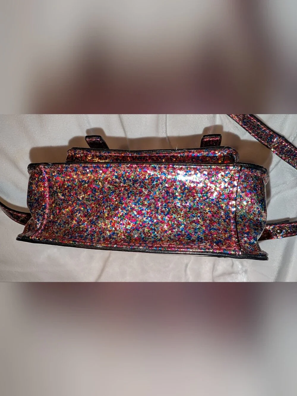 Kate Spade Kid's Glitter Scout Mini Crossbody Bag Pink Multi VGUC